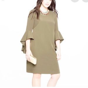 NWT Eloquii plus size dress flounce trumpet sleeve